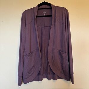 Market & Spruce Purple Athletic Cardigan with pockets